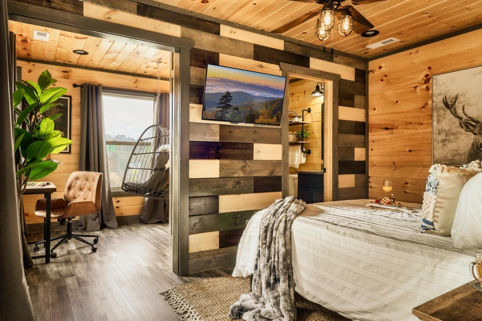 Mountainscape - Brand New Cabin W Views - Hottub - Firetable - Ps5 - Pooltable - 3 Pools Гетлинбург Екстериор снимка