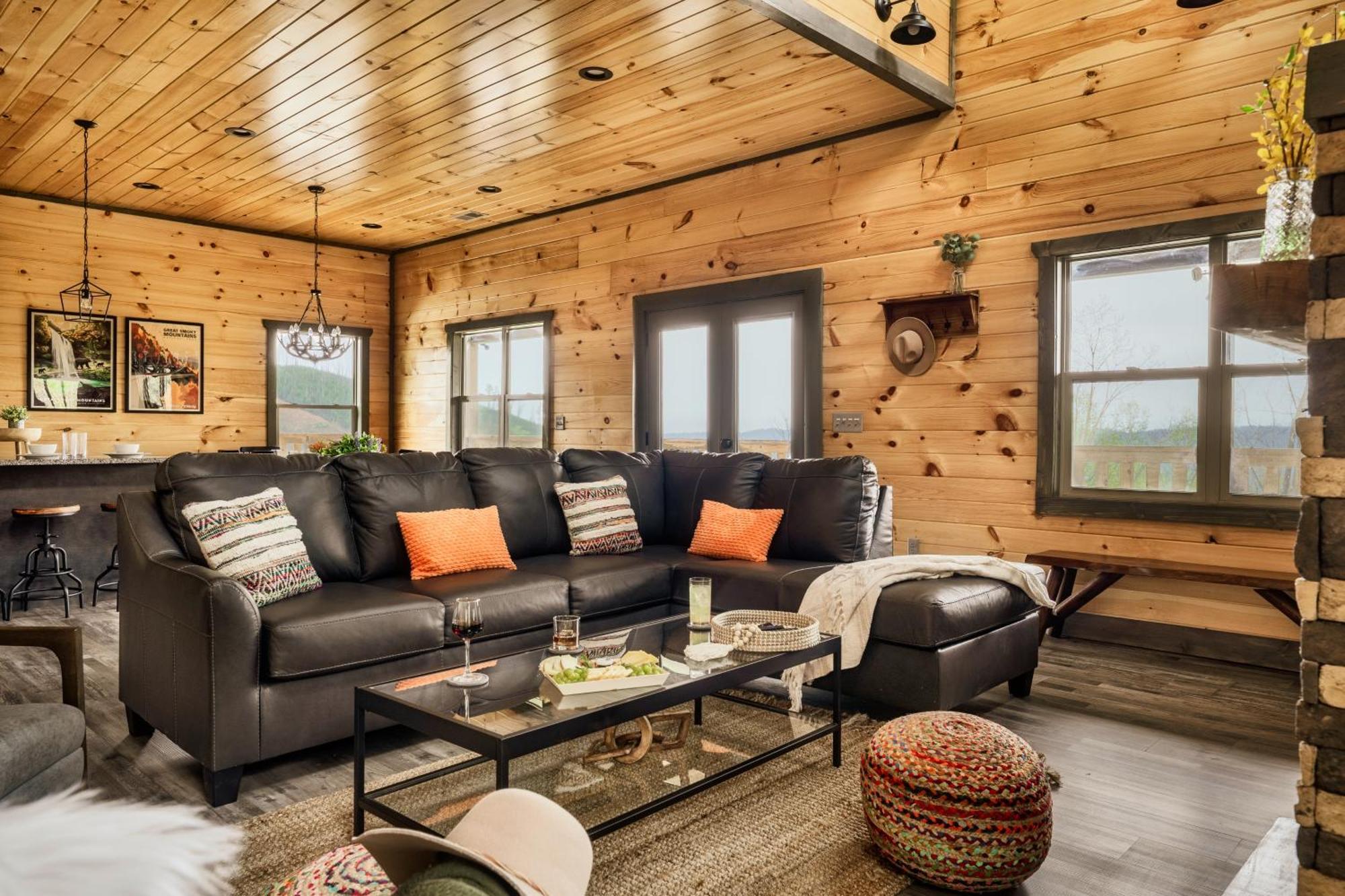 Mountainscape - Brand New Cabin W Views - Hottub - Firetable - Ps5 - Pooltable - 3 Pools Гетлинбург Екстериор снимка