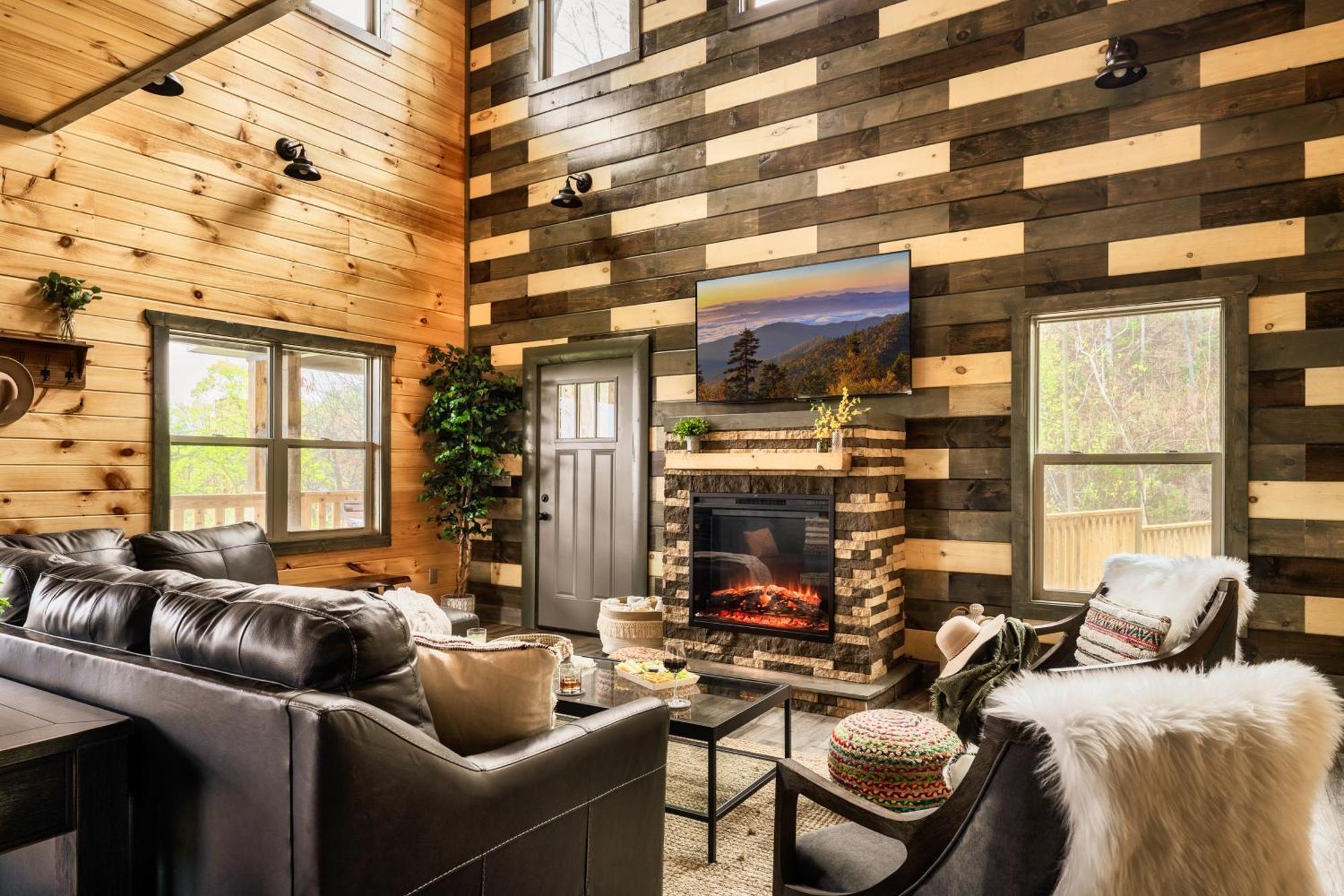 Mountainscape - Brand New Cabin W Views - Hottub - Firetable - Ps5 - Pooltable - 3 Pools Гетлинбург Екстериор снимка